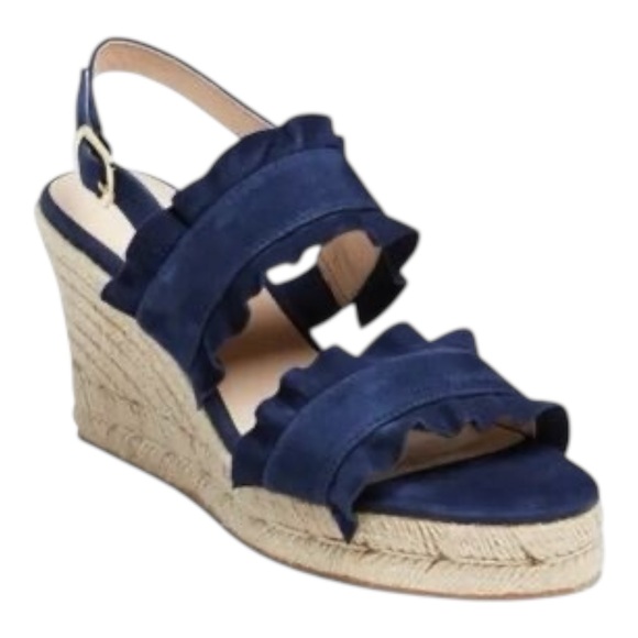 Jack Rogers Rosie Ruffle Espadrille Wedge Sandals Women’s Size 9 - Picture 1 of 8